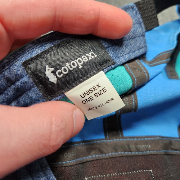 Cotopaxi 5 Panel Hat Colorblock Blue Red Teal Adjustable Camper Cap Unisex - Picture 6 of 7